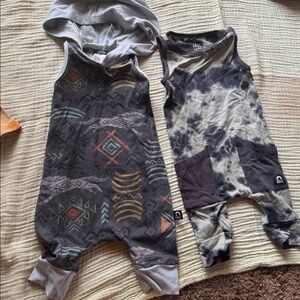 Tribal and Tie-Dye Baby Rompers horse rags